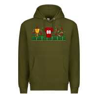 Army Green trophy cup american football uniform libbey glass Premium Hoodie - BundleAndBundleShop