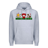 Heather Grey trophy cup american football uniform libbey glass Premium Hoodie - BundleAndBundleShop