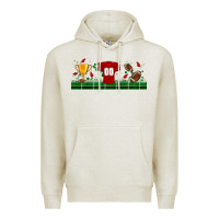 Oatmeal Heather trophy cup american football uniform libbey glass Premium Hoodie - BundleAndBundleShop