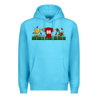 Ocean Blue trophy cup american football uniform libbey glass Premium Hoodie - BundleAndBundleShop