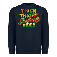 Navy thick thighs juneteenth vibes Heavyweight Sweatshirt - FaDigitalArtStudio