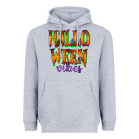Heather Grey halloween vibes Heavyweight Hoodie - RacoonDesign
