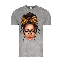 Cloud Rock caucasian leopard messy bun Vintage Tee - texasbilliewilder