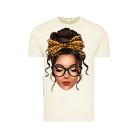 Caucasian Leopard Messy Bun Vintage Tee | Teevron