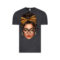 Vintage Black caucasian leopard messy bun Vintage Tee - texasbilliewilder
