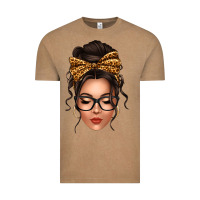 Vintage Coffee caucasian leopard messy bun Vintage Tee - texasbilliewilder