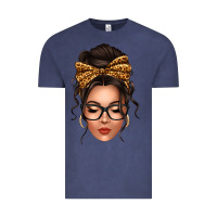 Vintage Denim caucasian leopard messy bun Vintage Tee - texasbilliewilder