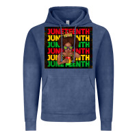 Vintage Denim juneteenth cute kid Vintage Hoodie - TumblerDesignByShophia