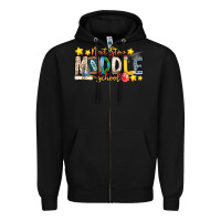 Black Next Stop Middle School Zipper Hoodie - CowhideDigitalArt