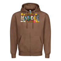 Chestnut Next Stop Middle School Zipper Hoodie - CowhideDigitalArt