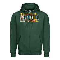 Sports Green Next Stop Middle School Zipper Hoodie - CowhideDigitalArt