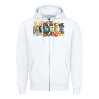 White Next Stop Middle School Zipper Hoodie - CowhideDigitalArt