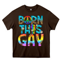 Chocolate Brown Western Born This Gay Heavy Core Tee - BundleAndBundleShop