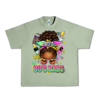 Oil Green 80's babe afro messy bun Urban Heavy Tee - texasbilliewilder