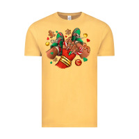 Vintage Mustard Christmas black girl sneakers Vintage Tee - RanaPortraitStore