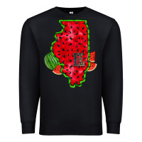 Black illinois watermelon Premium Sweatshirt - RacoonDesign