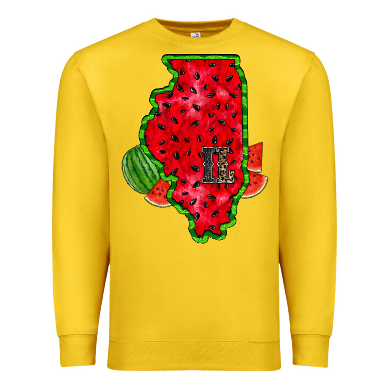 Illinois Watermelon Premium Sweatshirt by RacoonDesign | Teevron
