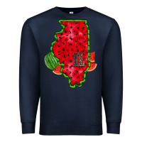 Navy illinois watermelon Premium Sweatshirt - RacoonDesign
