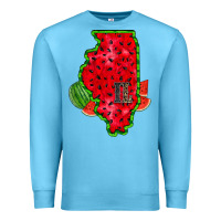 Ocean Blue illinois watermelon Premium Sweatshirt - RacoonDesign