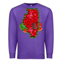 Purple illinois watermelon Premium Sweatshirt - RacoonDesign