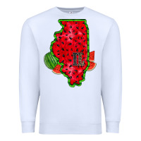 White illinois watermelon Premium Sweatshirt - RacoonDesign