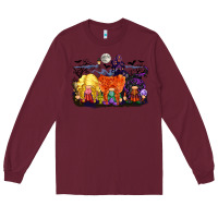 Burgundy hocus pocus gnomes Long Sleeve Tee - CowGirlArtShop