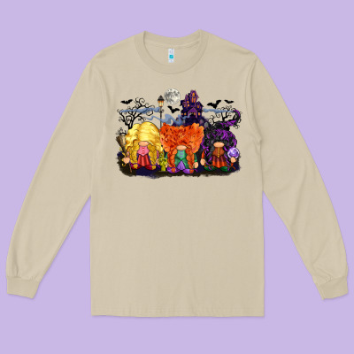 Hocus Pocus Gnomes Long Sleeve Tee Designed By Cowgirlartshop