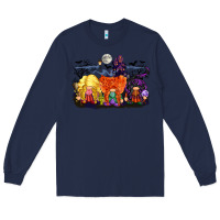 Navy hocus pocus gnomes Long Sleeve Tee - CowGirlArtShop