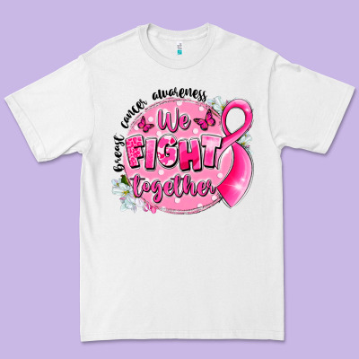 Breast Cancer Awareness We Fight Together Premium Tee Designed By Lillyallendesigns