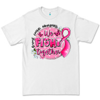 White breast cancer awareness we fight together Premium Tee - LillyAllenDesigns