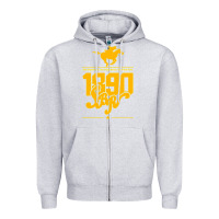 Heather Grey steel ball run 1890 Zipper Hoodie - lanVoArt