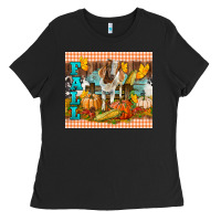Black Fall With Baby Goat Ladies Tee - LillyAllenDesigns