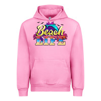 Fuchsia Pink beach life Urban Hoodie - BarkalooDesign