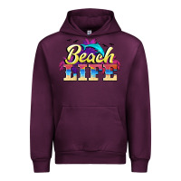 Mauve Wine beach life Urban Hoodie - BarkalooDesign