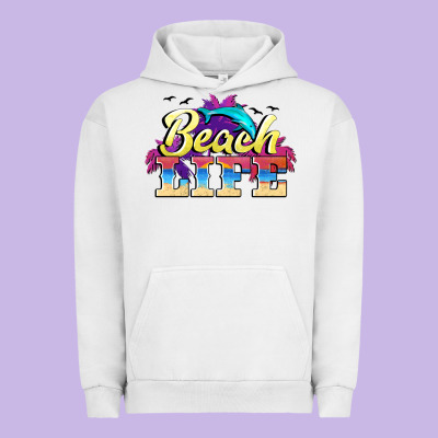 Beach Life Urban Hoodie Designed By Barkaloodesign