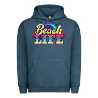 Pigment Midnight Navy beach life Urban Hoodie - BarkalooDesign