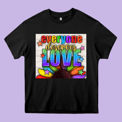 Everyone Deserves Love Pride Lgbtq+ Tumbler Heavy Core Tee Designed By Bundleandbundleshop