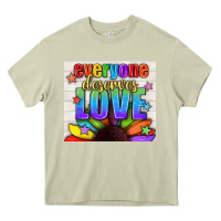 Mossy Everyone Deserves Love Pride LGBTQ+ Tumbler Heavy Core Tee - BundleAndBundleShop