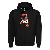 Black ippo makunouchi Zipper Hoodie - lanVoArt