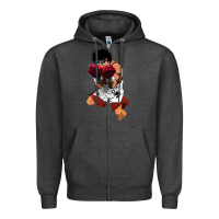 Charcoal Heather ippo makunouchi Zipper Hoodie - lanVoArt