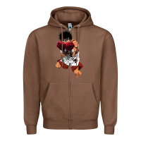 Chestnut ippo makunouchi Zipper Hoodie - lanVoArt