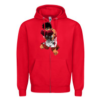 Red ippo makunouchi Zipper Hoodie - lanVoArt