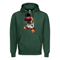 Sports Green ippo makunouchi Zipper Hoodie - lanVoArt