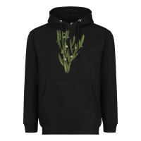 Black cereus jamacaru Heavyweight Hoodie - LillyAllenDesigns