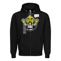 Black parappa Zipper Hoodie - lanVoArt
