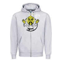 Heather Grey parappa Zipper Hoodie - lanVoArt