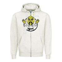 Oatmeal Heather parappa Zipper Hoodie - lanVoArt