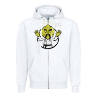 White parappa Zipper Hoodie - lanVoArt