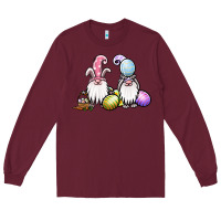Burgundy easter gnomes Long Sleeve Tee - Jasminsmagicworld