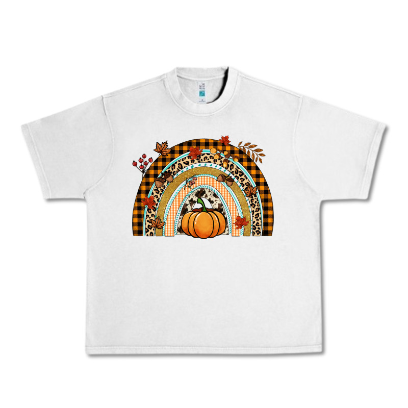 Fall Rainbow Pumpkin Urban Heavy Tee by NancyCooperArtShop | Teevron